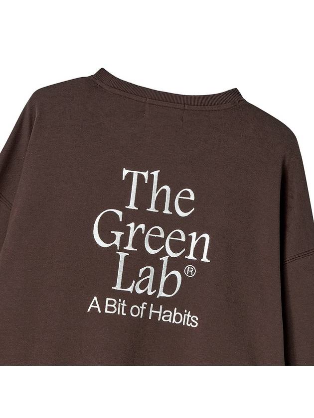 Essential Embroidery Swweatshirts Brown - THE GREEN LAB - BALAAN 6