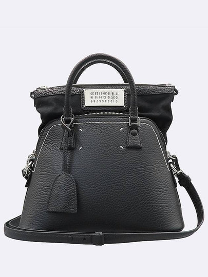 Maison Margiela S56WG0082 Black Leather 5AC Mini Tote Bag 2WAY - MAISON MARGIELA - BALAAN 2