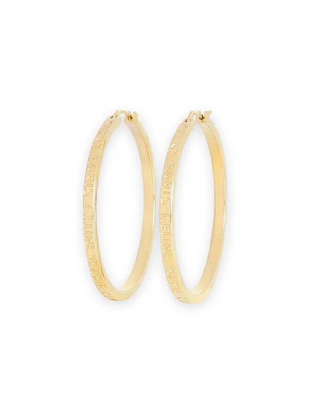 Paris Large Hoop Earrings Gold - CELINE - BALAAN 3