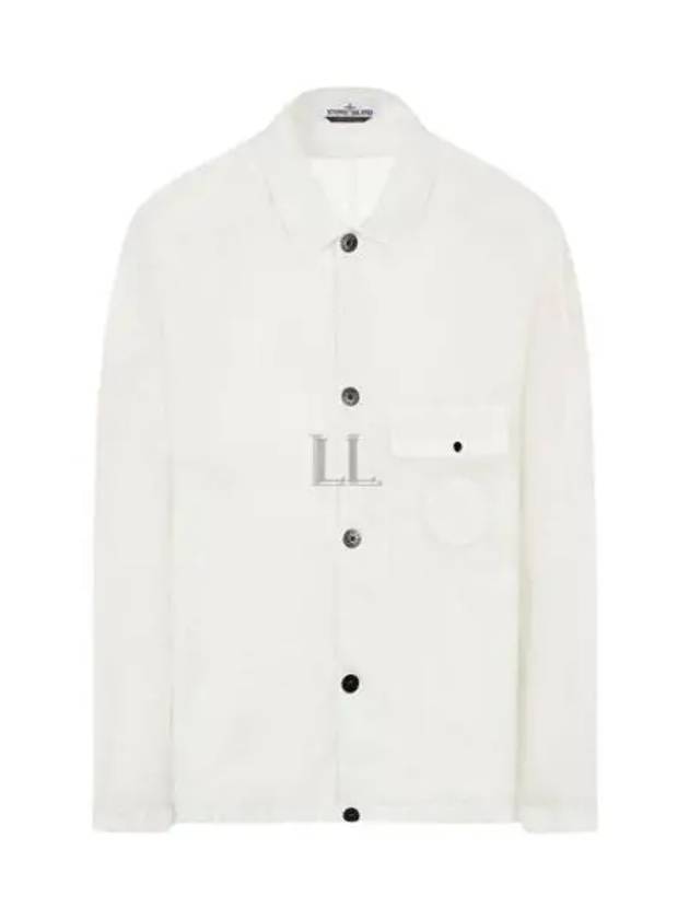 Lamy Button Pocket Long Sleeve Shirt White - STONE ISLAND - BALAAN 2