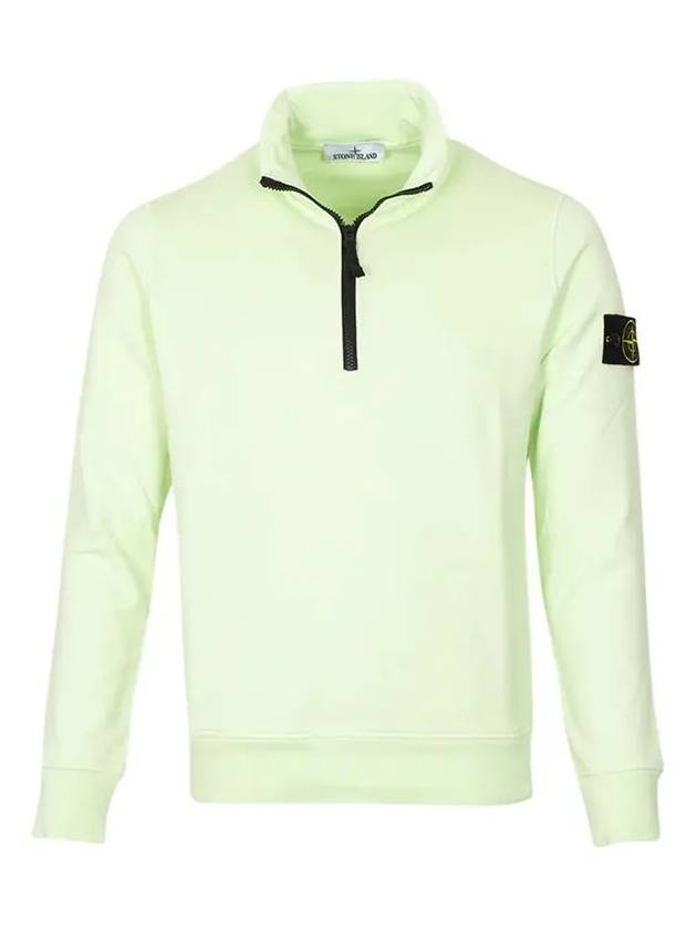 Wappen Patch Half Zip Up Sweatshirt Light Green - STONE ISLAND - BALAAN 3