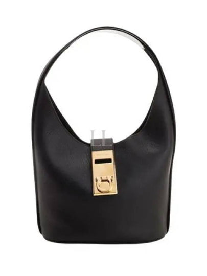 Buckle Hobo Shoulder Bag Black - SALVATORE FERRAGAMO - BALAAN 2