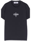 801621070 V0020 12A Logo Patch Short Sleeve T Shirt - STONE ISLAND - BALAAN 3