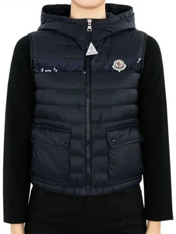 Kids BLAVET down padded vest navy 1A00001 595FE 778 12 14A Adult wearable 270789 1101911 - MONCLER - BALAAN 1