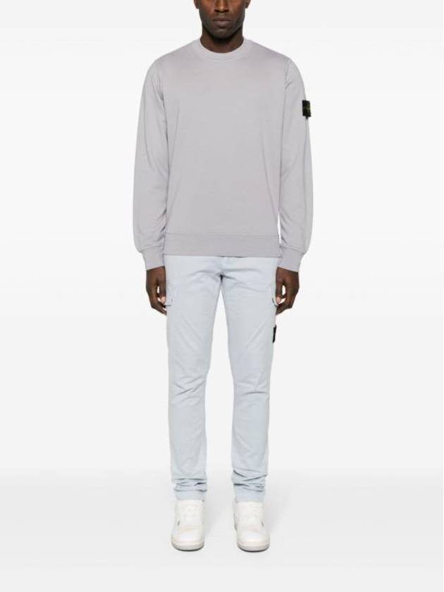 Wappen Patch Garment Dyed Sweatshirt Grey - STONE ISLAND - BALAAN 4