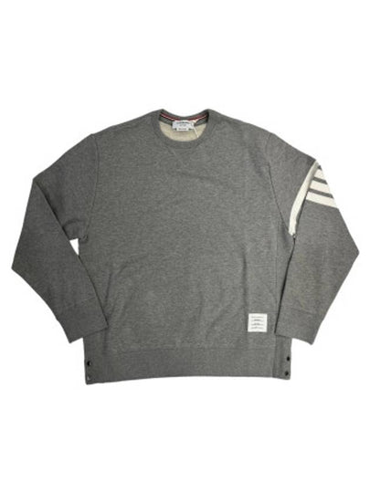 Men's Diagonal Armband Crew Neck Classic Sweatshirt Grey - THOM BROWNE - BALAAN 2