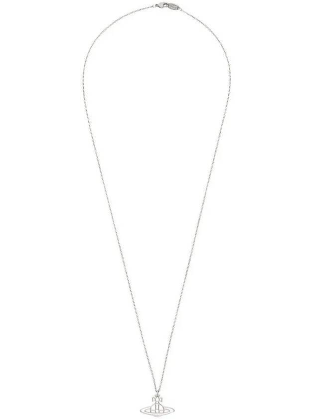 Thin Lines Flat ORB Necklace Silver - VIVIENNE WESTWOOD - BALAAN 4