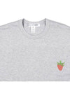 Strawberry print tshirt FKT014 GRAY - COMME DES GARCONS - BALAAN 3