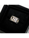 CC logo lettering metal crystal ring ABB964 B14165 NR609 - CHANEL - BALAAN 9