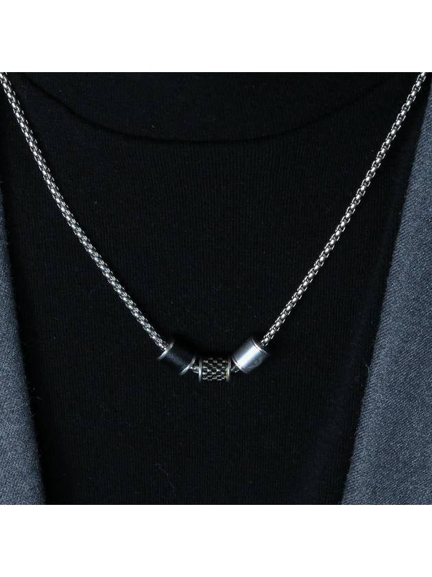 Logo Triple Ring Necklace Silver - EMPORIO ARMANI - BALAAN 4