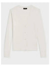 Fine Knit Wool Cardigan Ivory - THEORY - BALAAN 2