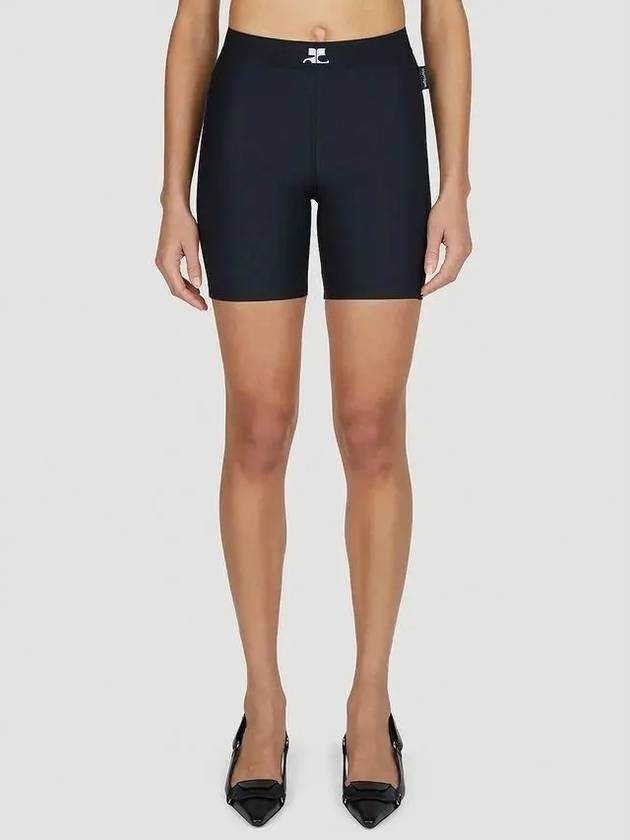 Logo Cycling Shorts Black - COURREGES - BALAAN 3