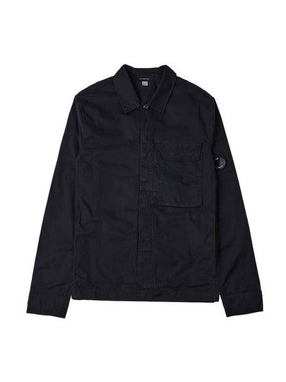 Lens Waffen Pocket Long Sleeve Shirt Black - CP COMPANY - BALAAN 2