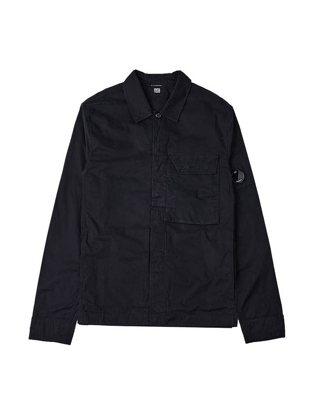 Lens Waffen Pocket Long Sleeve Shirt Black - CP COMPANY - BALAAN 2