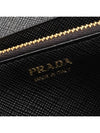 Saffiano Triangular Logo Flap Long Wallet Black - PRADA - BALAAN 8