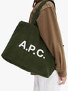 Eco Bag Diane Corduroy Tote Green - A.P.C. - BALAAN 7