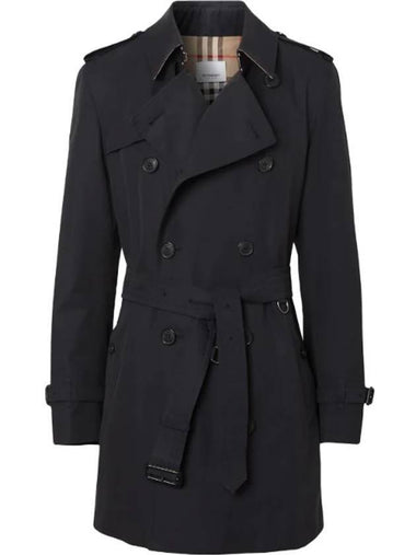 Men's Short Wimbledon Trench Coat Midnight Navy - BURBERRY - BALAAN 1