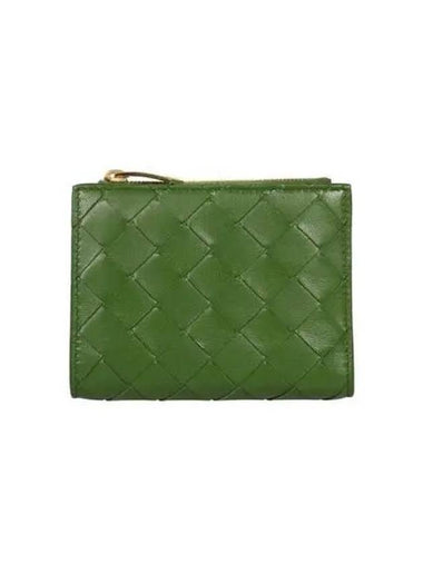 Card Wallet Women s Intreciano Coin Half Green - BOTTEGA VENETA - BALAAN 1