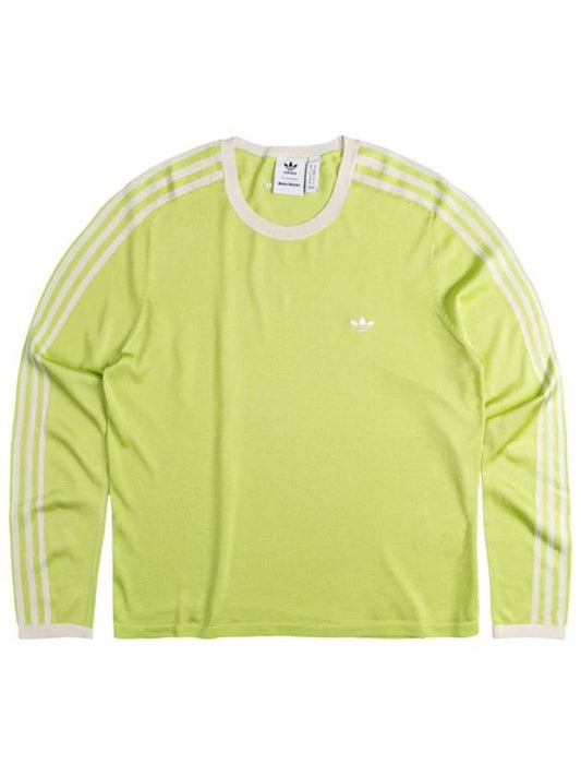 (ADIDAS X WALES BONNER) KNIT LONG SLEEVE TEE - IZ1892 Semi Frozen Yellow/Chalk White - ADIDAS - BALAAN 1