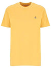 ORB Logo Cotton Short Sleeve T-Shirt Yellow - VIVIENNE WESTWOOD - BALAAN 5