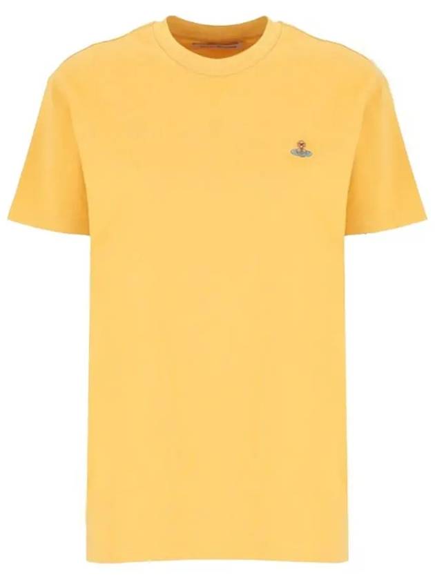 ORB Logo Cotton Short Sleeve T-Shirt Yellow - VIVIENNE WESTWOOD - BALAAN 5