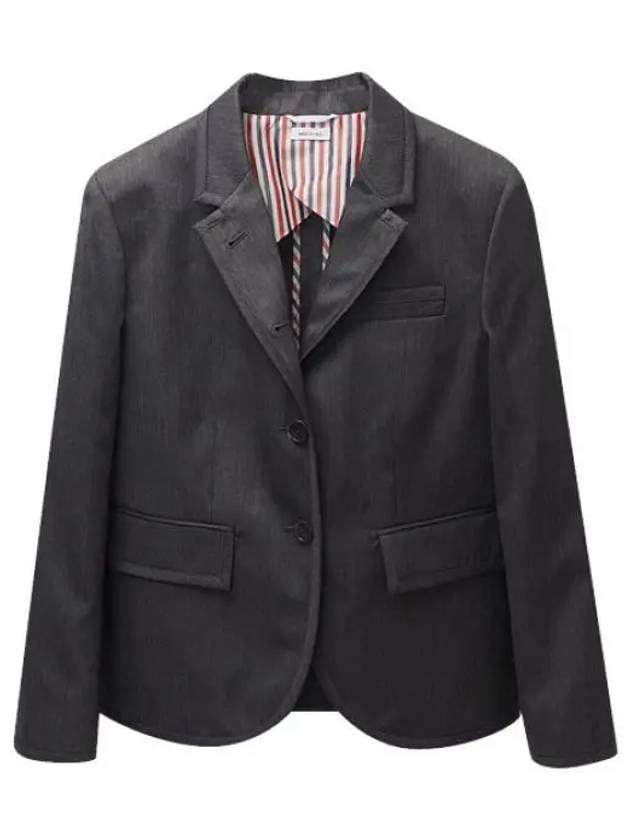 High armhole gabardine wool jacket women - THOM BROWNE - BALAAN 1