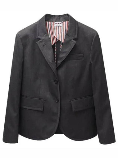 High armhole gabardine wool jacket women - THOM BROWNE - BALAAN 1