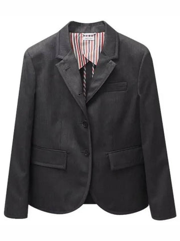 High armhole gabardine wool jacket - THOM BROWNE - BALAAN 1