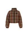 Check Nylon Down Padding Dark Birch Brown - BURBERRY - BALAAN 2