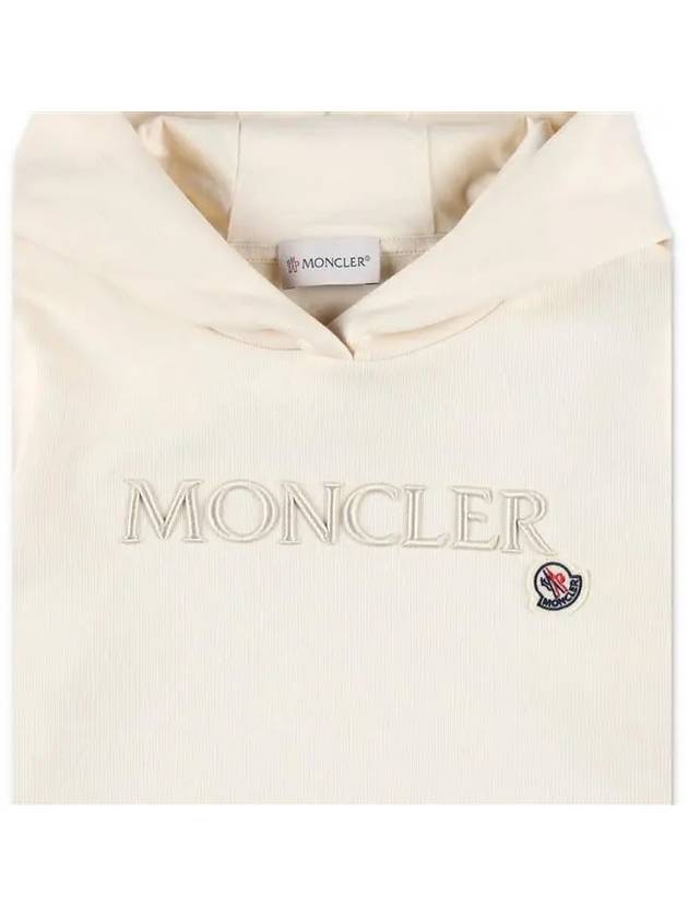 Moncler Junior 12 14 Logo Hoodie Ivory - MONCLER - BALAAN 2