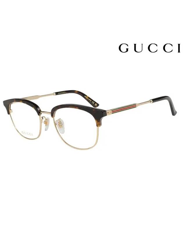 Eyewear Web Hageum Frame Eyeglasses Gold Havana - GUCCI - BALAAN.