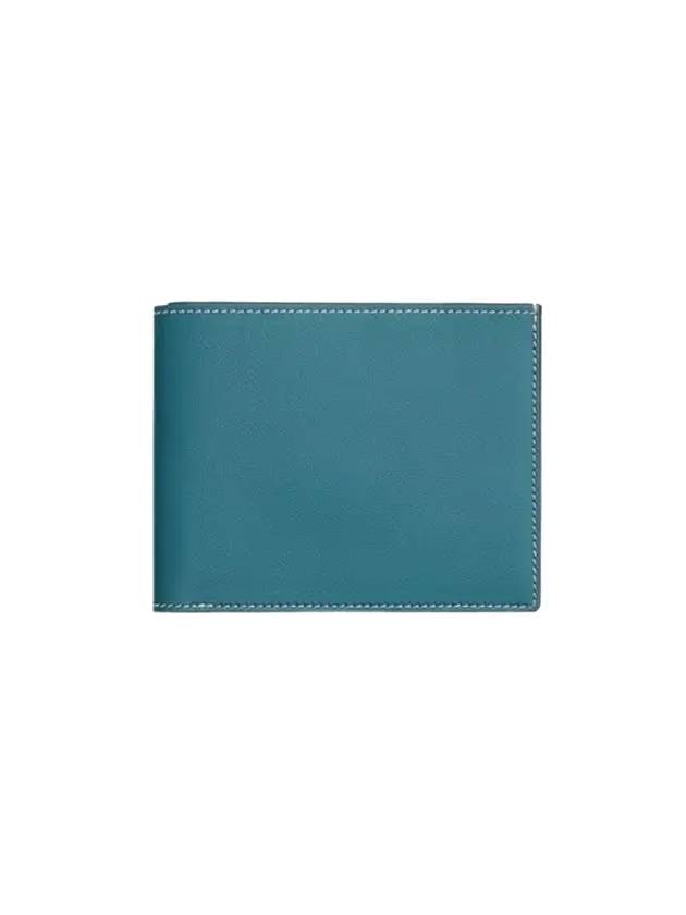 Citizen Twill Compact Card Holder Swift Silk Cloche Blue Jeans Cabin - HERMES - BALAAN 1