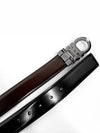 Double Gancini Reversible Leather Belt Black Auburn - SALVATORE FERRAGAMO - BALAAN 5