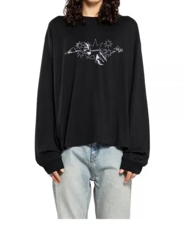 Tarot Print Boxy Fit Long Sleeve Shirt Black - GIVENCHY - BALAAN 2