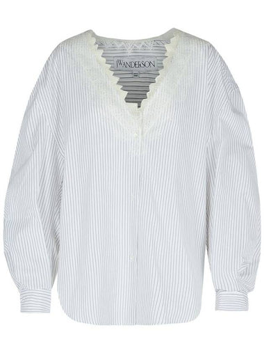 JW Anderson White Cotton Shirt - JW ANDERSON - BALAAN 1