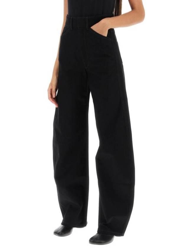 High Waist Curved Jeans Black - LEMAIRE - BALAAN 5