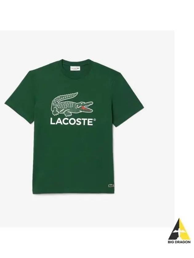 Men s Big Croc Graphic T Shirt Green - LACOSTE - BALAAN 1