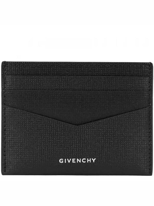 Leather Logo Card Wallet Black - GIVENCHY - BALAAN 2