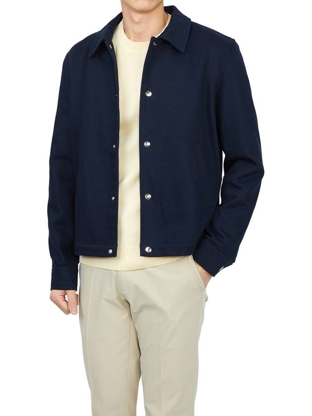 Button Jacket Blue - AMI - BALAAN 7