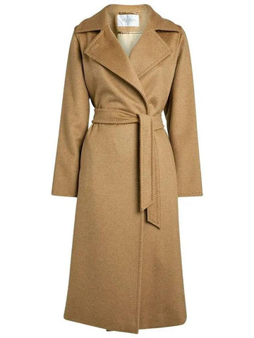 MANUELA Belted Camel Wool Coat 2421016012 001 - MAX MARA - BALAAN 1