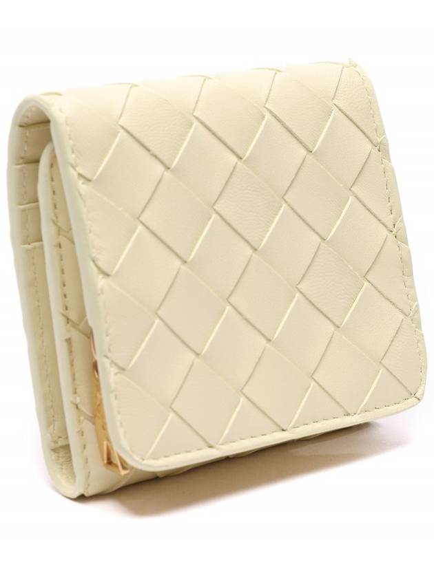 Intrecciato Tri-Fold Card Wallet Ice Cream - BOTTEGA VENETA - BALAAN 4