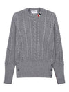 RWB Cable Wool Knit Top Grey - THOM BROWNE - BALAAN 2