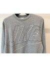 Club Fleece Crew Neck Dark Gray Heather Asia DX0530 063 - NIKE - BALAAN 3