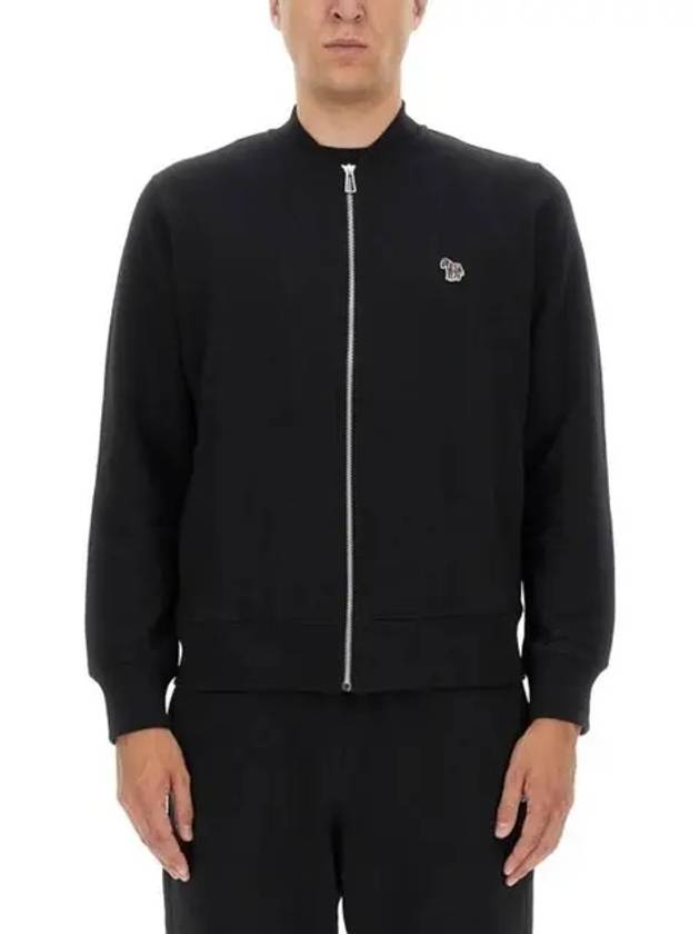 Zebra Logo Cotton Bomber Jacket Black - PAUL SMITH - BALAAN 3