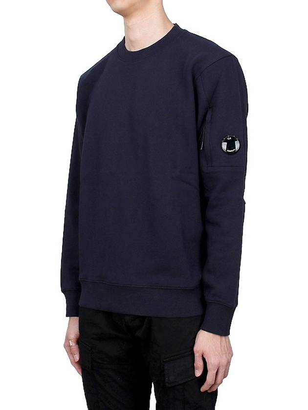 Diagonal Raised Fleece Lens Sweatshirt Navy - CP COMPANY - BALAAN 4