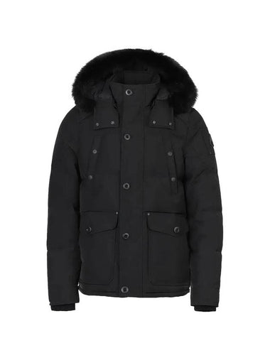 Onyx Round Island Jacket Black Fox Fur Black - MOOSE KNUCKLES - BALAAN 1