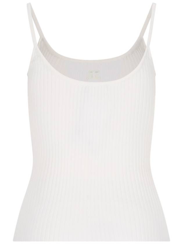 Logo Knit Sleeveless White - COURREGES - BALAAN 3