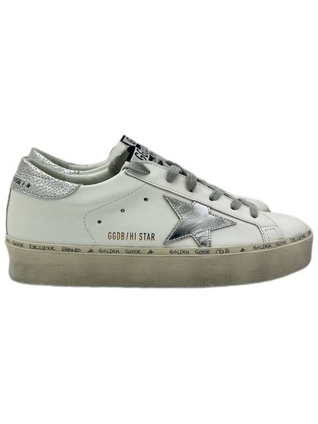 Hi Star White Metallic Silver Heel Tab Sneakers - GOLDEN GOOSE - BALAAN 3