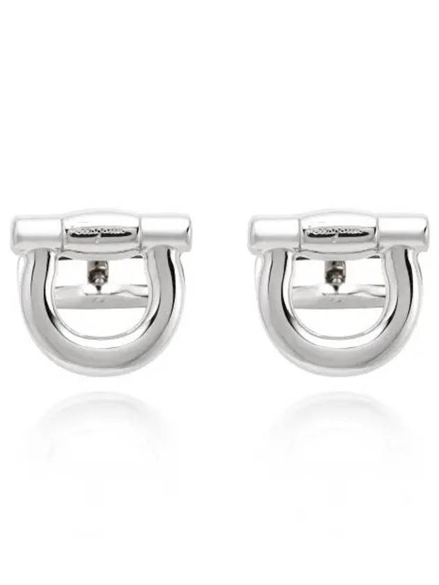 Gancini Logo Cufflinks Silver - SALVATORE FERRAGAMO - BALAAN 3