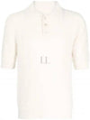 Back Stitch Wool Polo Knit Top Off White - MAISON MARGIELA - BALAAN 2